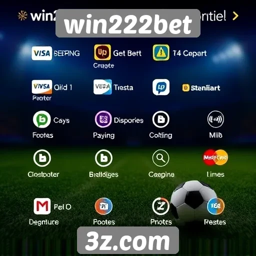 Variados métodos de pagamento no win222bet
